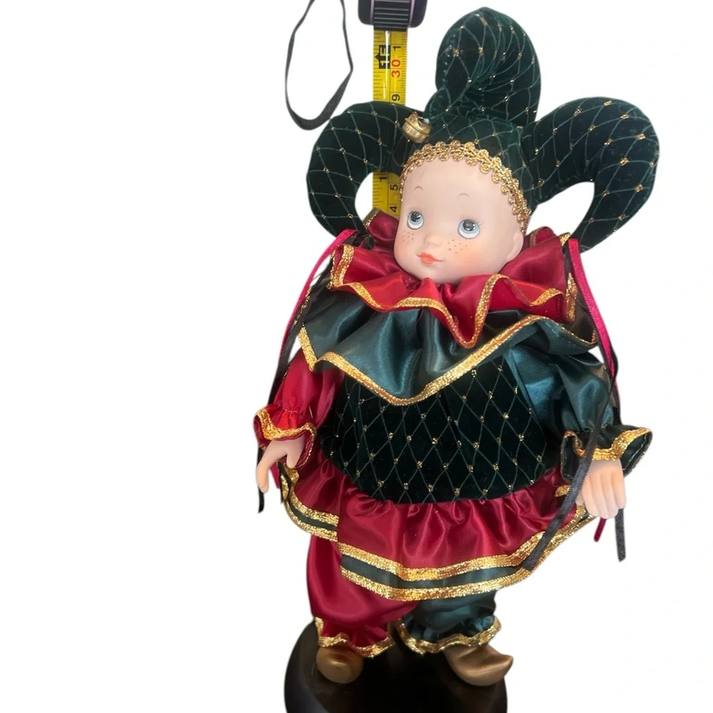 House of Lloyd Whimsical‎ Holiday Jester Figurine in Red and Green